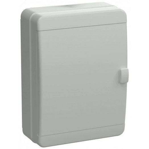 Корпус пластиковый навесной на 24 модуля КМПн-24 IP65 TEKFOR серая непрозрачная дверь