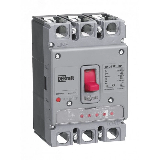 Силовой авт. выкл. с электрон. расц. 3P 63А 50кА ВА-333E