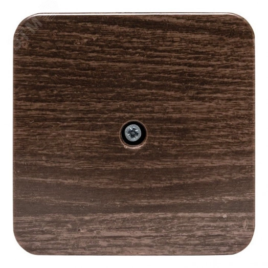 Коробка разветвительная КМР-030-030кг (78х78х26) с клеммником тёмное дерево PROxima