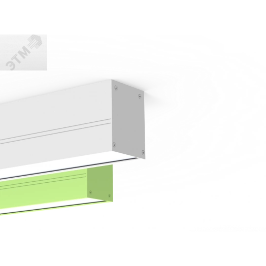 Светильник светодиодный ДПО/ДСО-48Вт 4000К T-Line 1,5м EM 1h серый