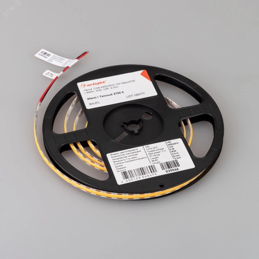 Лента COB-X400-8mm 12V Warm2700 (9 W/m IP20 CSP 2.5m)