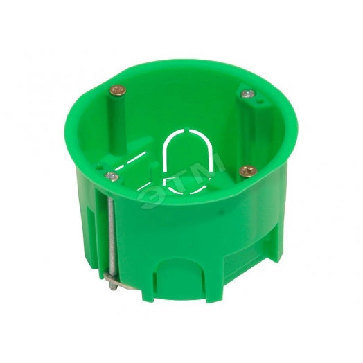 Коробка установочная 68х45мм гипрок металлические лапки индивидуальная