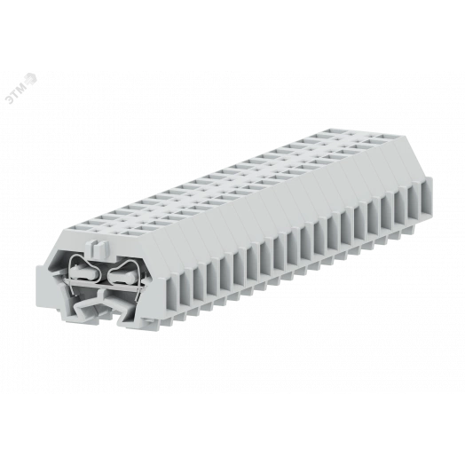 Клемма TB концевая 1-1 с бок. подключ. с защелк. ножками, сечение 1,5 мм. кв., светло-серая