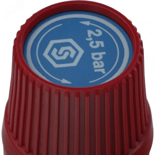 Клапан предохранительный 25x1/2' для систем отопления 2.5бар, Kvs=0.57м3/ч