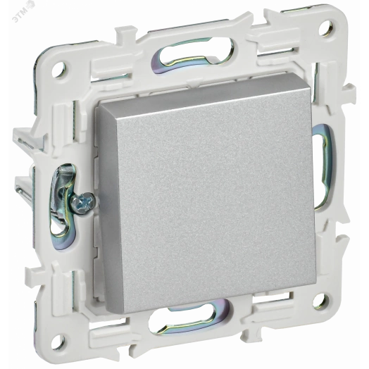 SKANDY Выключатель 1-клавишный проходной 10А SK-V02S серебряный IEK