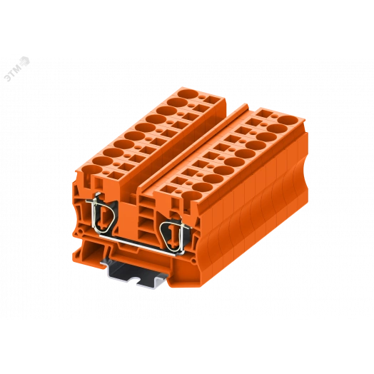 Клемма TC 1-1 пружинная, сечение 10 мм. кв., оранжевая