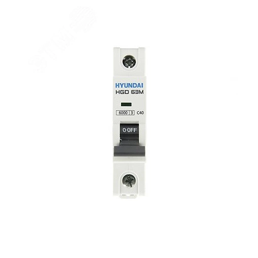 Автоматический выключатель HGD63-M 1PMCS0000C     00040 1 полюс, 40А, ток к.з. 6kA, хар-ка C