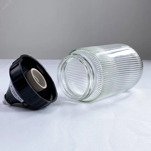 Светильник НСП-03-60-002 Конус прозрачный/основание черное IP65