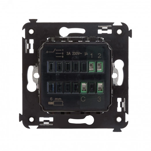 Avanti Механизм управления вентиляторами в стену, Черный квадрат