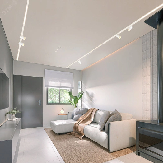 Светильник светодиодный трековый магнитный на шинопровод ДПО-20w 4000К 1800Лм 48v белый