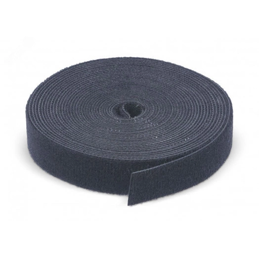 Лента (липучка) в рулоне, ширина 16 мм, длина 5 м, черная