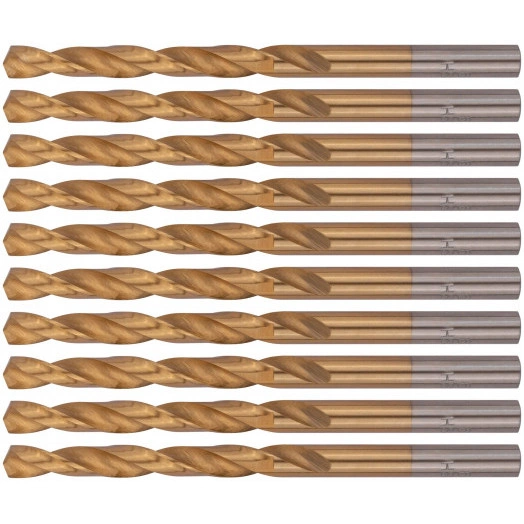 Сверла HSS по металлу, титановое покрытие 6.0 мм (10 шт)