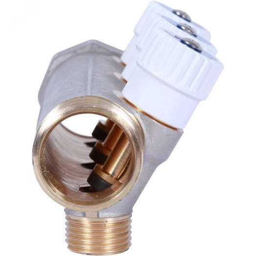 Коллектор распределительный 1', 3 отвода 1/2' плоское уплотнение