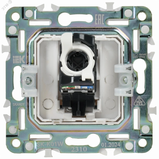 SKANDY Розетка компьютерная RJ45 кат.5E SK-K01W арктический белый IEK