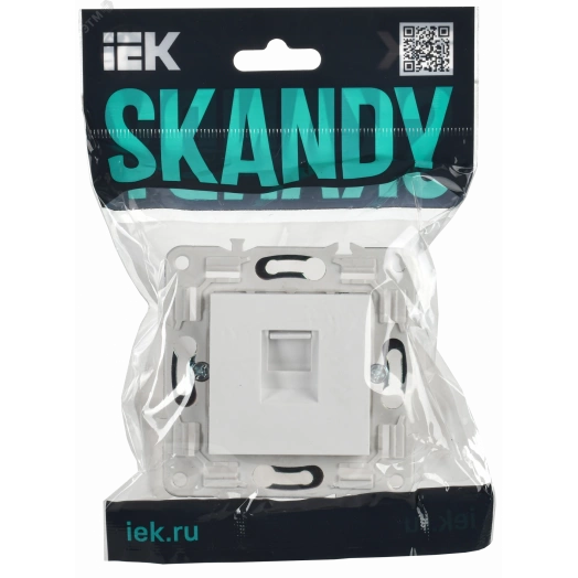 SKANDY Розетка компьютерная RJ45 кат.5E SK-K01W арктический белый IEK