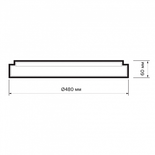 Светильник светодиодный ДБО-80w 4000К 5600Лм IP20 ''LUNA'' BLACK