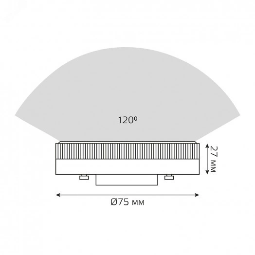 Лампа светодиодная LED 8 Вт 680 лм 3000К AC150-265В GX53 таблетка теплая  Black Gauss