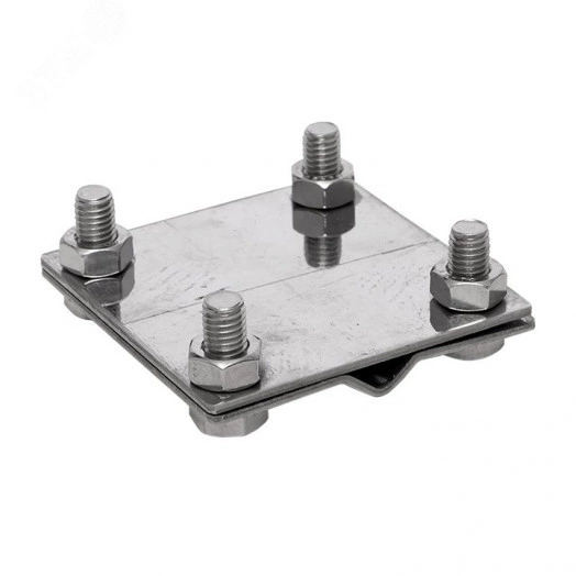 Зажим заземлитель 20 - полоса 50 (пластина 70х80мм) Ni PROxima