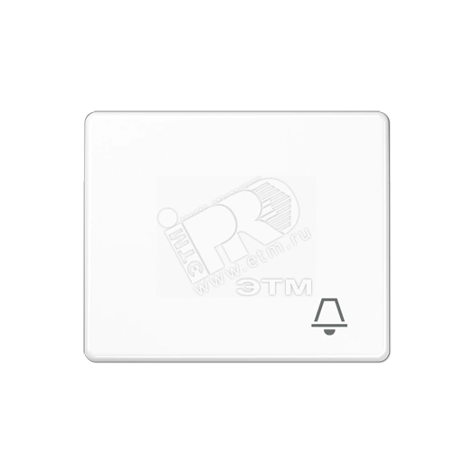 Клавиша для выключателя с символом  звонок   белая
