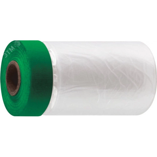 Укрывная пленка с пвх-лентой, 55 см х 25 м, статически заряжена, 7 мкр.