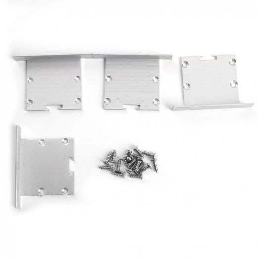 Заглушка для профиля CAB255 без отверстия алюминий (4шт)