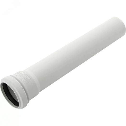 Труба канализационная 50 х 1000 мм НТЕМw однораструбная, белая