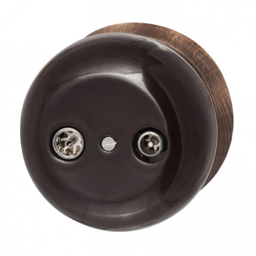 Розетка TV/R-SAT оконечная Фаберже, керамика, цвет коричневый