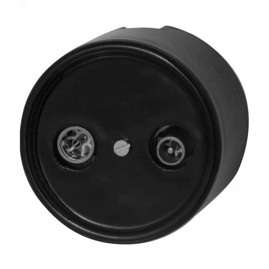 Розетка Лизетта R/TV-SAT оконечная, керамика, цвет черный