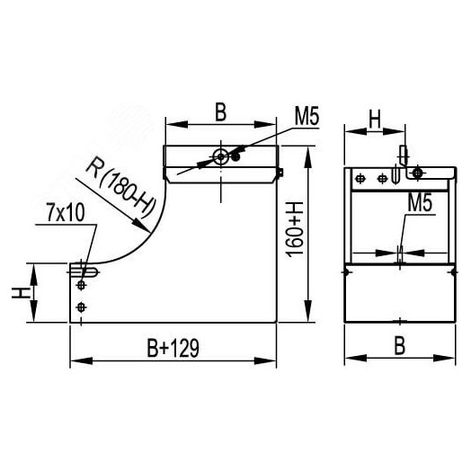 Угол CSSS 90 вертикальный внутренний переходник левый основание 400 H100 крепежные элементы и соединительные пластины