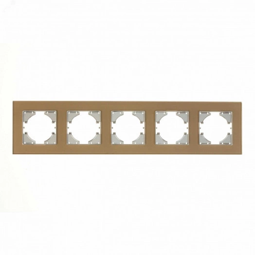 UGRA рамка 5-местная, стекло,  шампань.