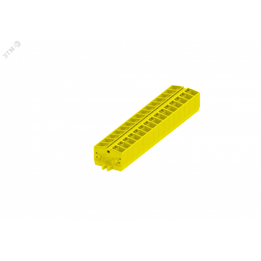 Клемма TB 2-2 с бок. подключ. с крепеж.фланцами 254, желтый