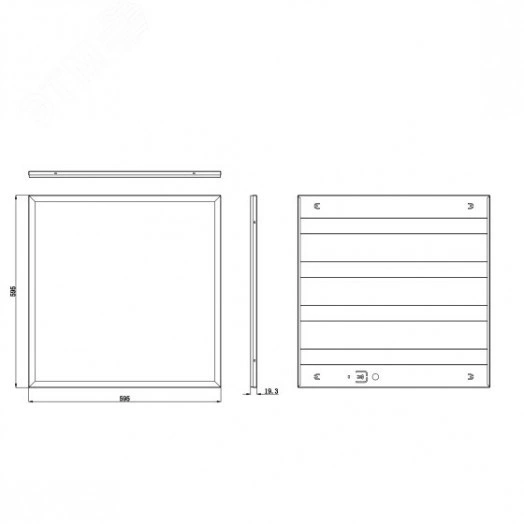 Светильник светодиодный 72Вт 4000К 6500Лм IP40 595х595х19 матовый с проводом SPO-6-72-4K-M