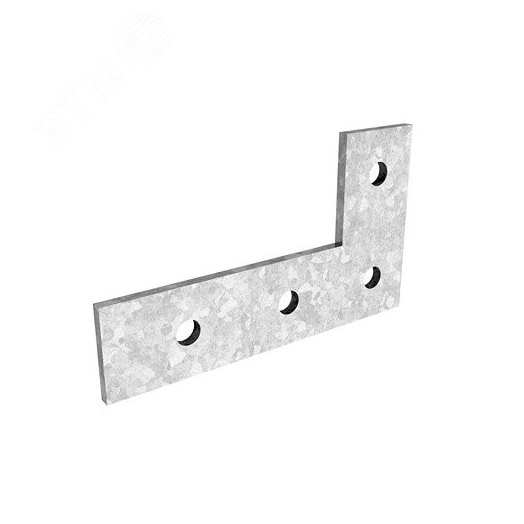 Пластина L-образная №4, удлиненная для СТРАТ профиля, толщ. 5,0 мм, гальван. цинк