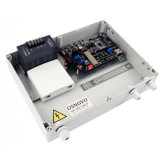 Медиаконвертер уличный PoE 1xRJ45 10/100/1000 Мб/с PoE (до 30В), 1xSFP,