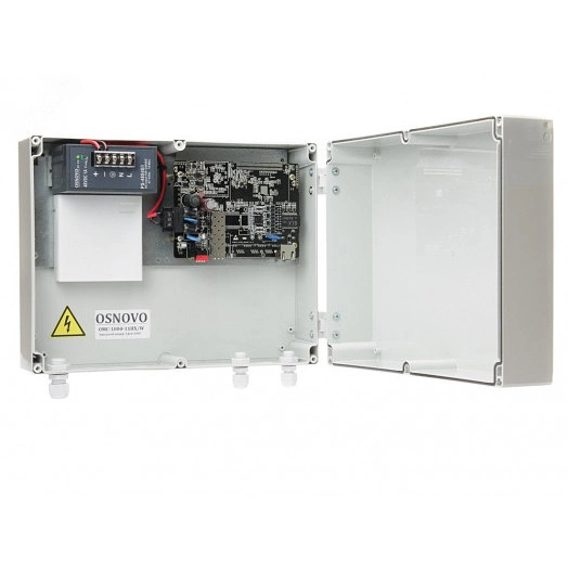 Медиаконвертер уличный PoE 1xRJ45 10/100/1000 Мб/с PoE (до 30В), 1xSFP,