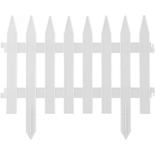 Забор декоративный ''КЛАССИКА'', 28x300см, белый