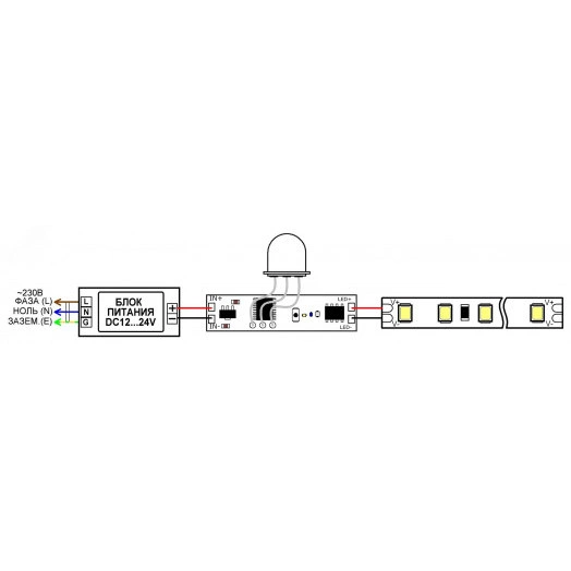 ИК-выключатель SR-IRIS-IRH (12-24V, 1x5A, 40x11mm) (ARL, Открытый)