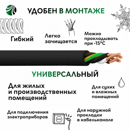 Кабель силовой ВВГнг-LS 4х6(А) ТРТС