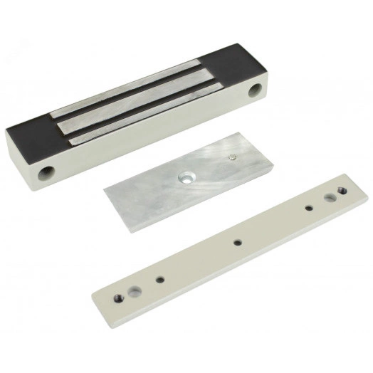 Замок электромагнитный влагозащищенный IP 67, механический компенсатор эффекта остаточной намагниченности на якоре замка