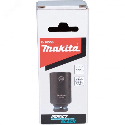 Головка торцовая ударная удлиненная Impact Black 1/2'' 32x81,5 мм