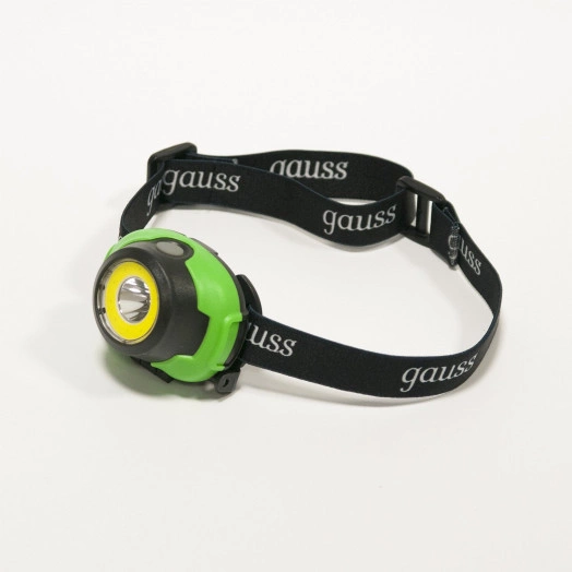 Фонарь налобный светодиодный LED 4 Вт 230 Лм модель GFL303 черный на батарейках 3xAAA Gauss