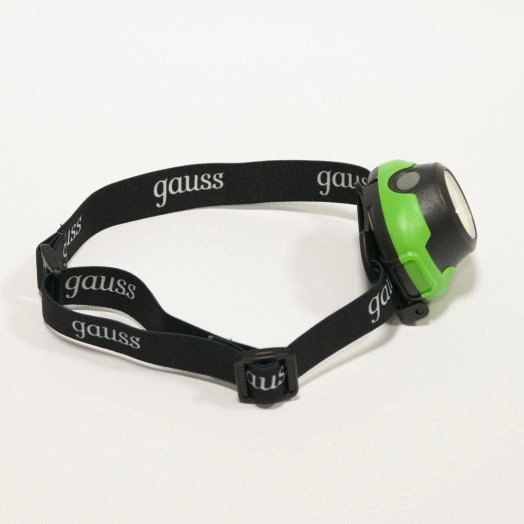 Фонарь налобный светодиодный LED 4 Вт 230 Лм модель GFL303 черный на батарейках 3xAAA Gauss