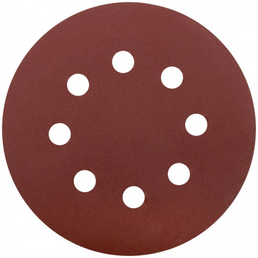 Круги шлифовальные с отверстиями (липучка), алюминий-оксидные, 125 мм, 5 шт Р 320