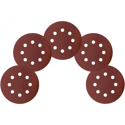 Круги шлифовальные с отверстиями (липучка), алюминий-оксидные, 125 мм, 5 шт Р 320