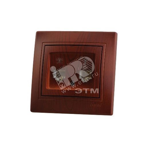 Мира Розетка двойная телефонная евро вишня