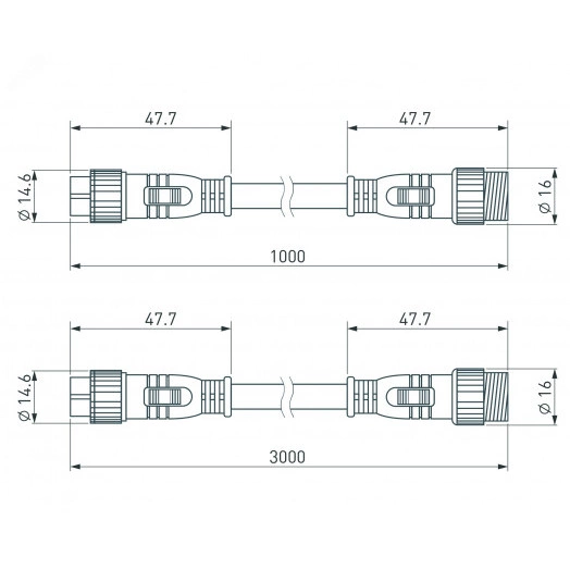 Коннектор питания ARL-LINE-3pin-3000-CON-MF (230V) (Arlight, IP66 Пластик, 3 года)