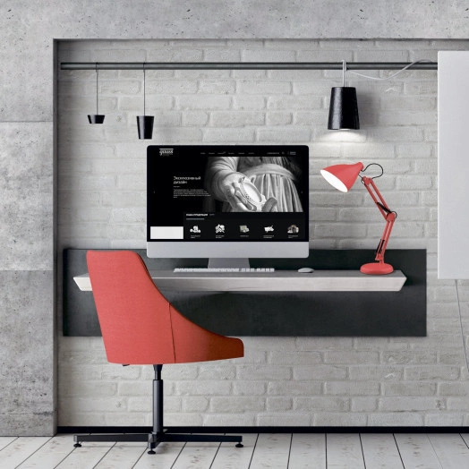 Светильник настольный под лампу E27 х60 Вт 220-240В IP20 300х150 мм Красный струбцина GTL Gauss