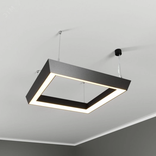 Светильник светодиодный RVE-PLS5070-BOX-TILT-IN-558-P (Квадрат внутрь накл. 30 558x558x83мм сег. 558мм 50x70мм 46Вт подвесной 4000K Анод)