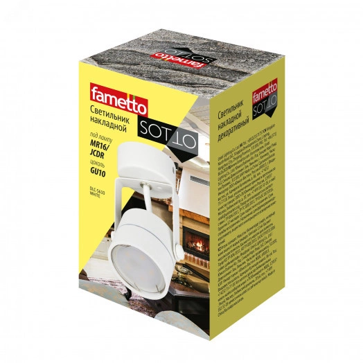 Светильник DLC-S610 GU10 WHITE декоративный накладной серия Sotto Без лампы цоколь GU10 Металл Белый TM Fametto