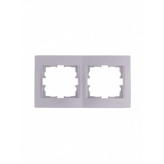 KARINA Рамка 2-ая горизонтальная б/вст матовое серебро (10шт/120шт)